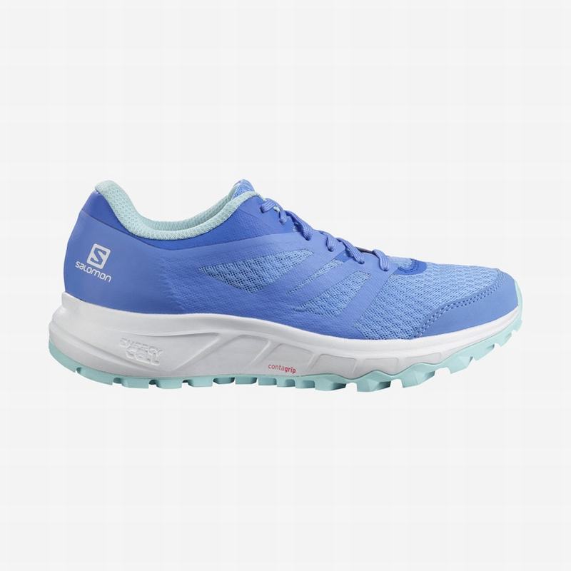 Salomon TRAILSTER 2 Zapatillas Trail Running Mujer - Azules / Blancas - Colombia (82069-THIW)